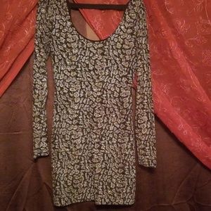 Sexy sparkling mini dress.